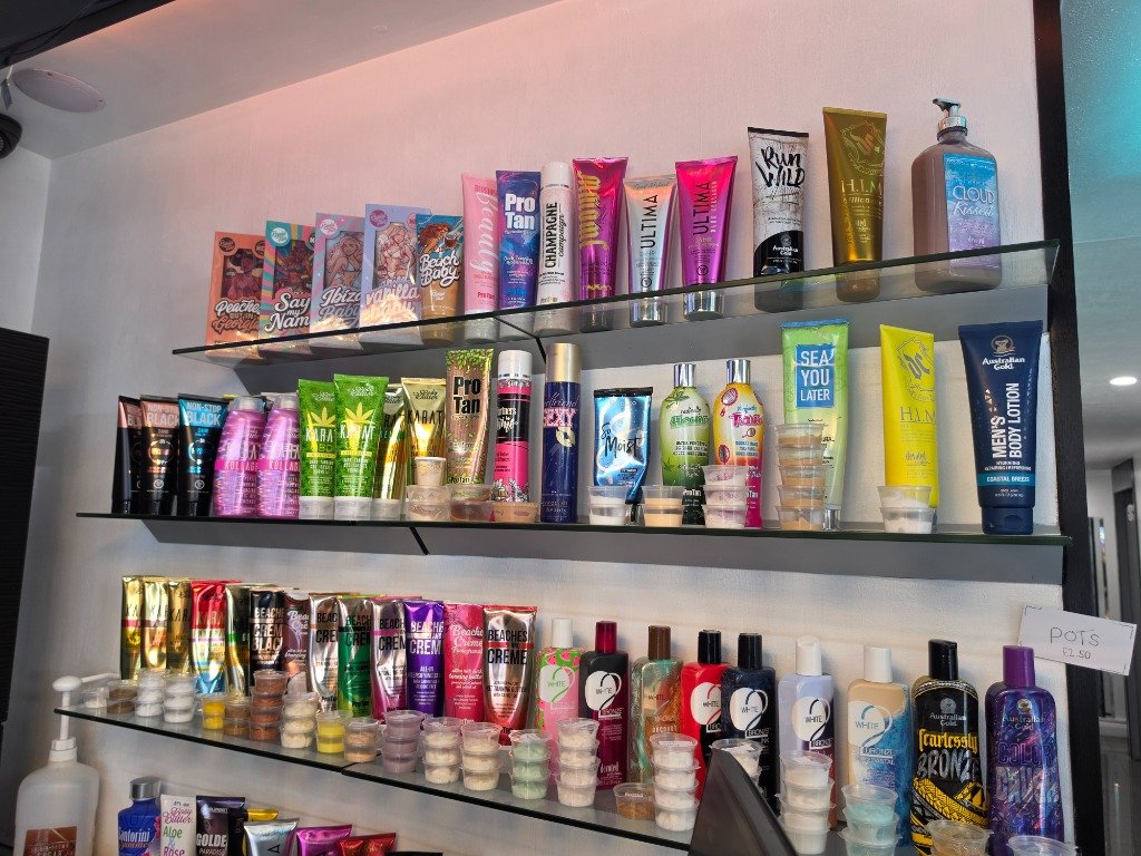 Sahara Sun Premium Tanning Lotion Shelf